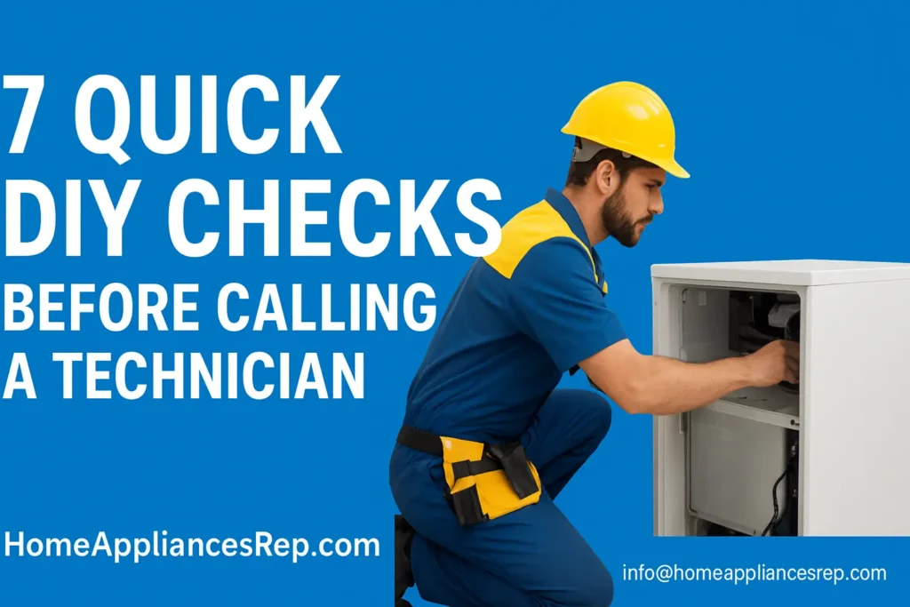 7 DIY Checks for Appliance Repair